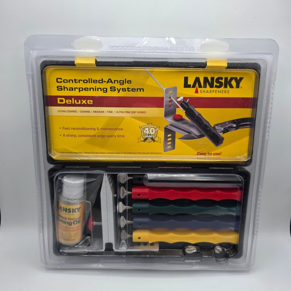 Lansky Sharpeners Controlled Angle Sharpening System Deluxe Knife Sharpening Kit